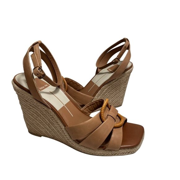 DOLCE VITA MAZE WOMENS WOVEN ANKLE STRAP WEDGE SANDALS 9.5 - Picture 3 of 4